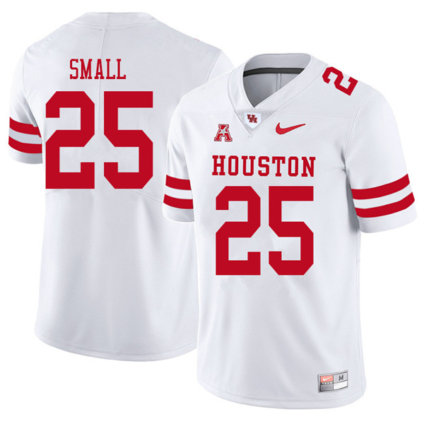 2018 Men #25 D.J. Small Houston Cougars College Football Jerseys Sale-White - Click Image to Close